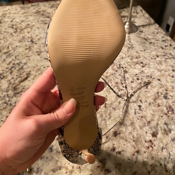 NWOT Aldo Snake Skin Wrap Stiletto Sandal - Picture 4 of 8